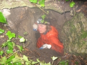 A cave entrance near the village of Odaiv at the Dnister river