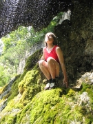 The "Girls tears" waterfall near the village of Monastyrok near Dnister river